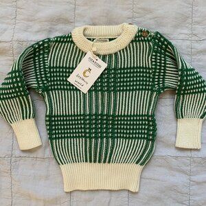 NWT Fin & Vince | Plaid Knit Sweater in Fern